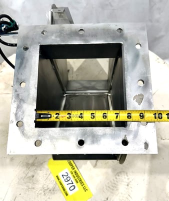 8" Vortex, Stainless Gravity Diverter Valve, Air Cylinder Actuated, 7.5" x 7.5" Inlet/Outlet, 18" tall, 12" x - Image 10