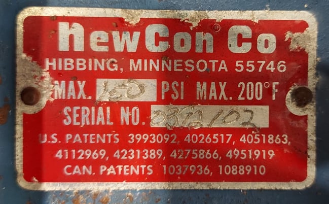 2" Newcon, Pneumatic Knife Gate, 150 psi, 200 F max - Image 5