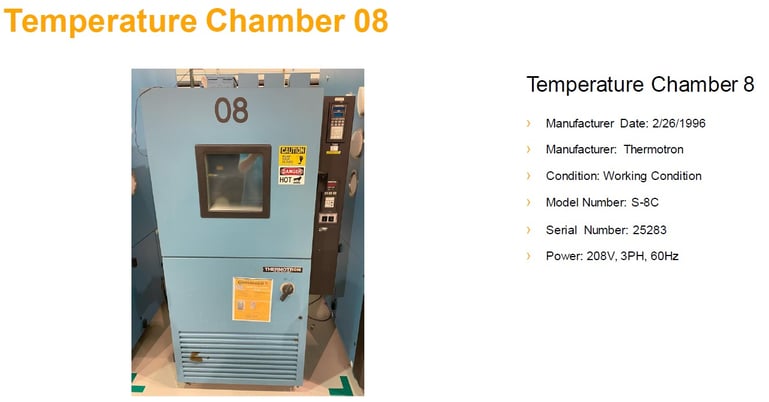 24" width x 24" D x 24" H Thermotron #S-8C, environmental chamber, 8 cu.ft., -68&deg; to 177&deg; - Image 6