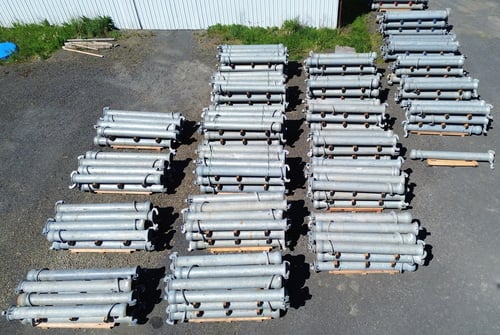 Bauer 12" galvanized pipe, approx 3/16"thick, 200+ pieces available from 9'10"-11' 1"L - Image 2