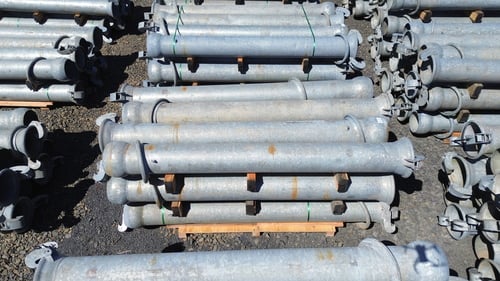 Bauer 12" galvanized pipe, approx 3/16"thick, 200+ pieces available from 9'10"-11' 1"L - Image 6