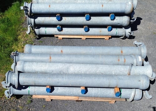 Bauer 12" galvanized pipe, approx 3/16"thick, 200+ pieces available from 9'10"-11' 1"L - Image 7