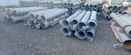 Bauer 12" galvanized pipe, approx 3/16"thick, 200+ pieces available from 9'10"-11' 1"L - Image 9