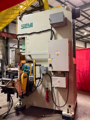 176 Ton, Seyi #SN1-176S, single crank gap frame press, 7.87" stroke, 15.7" SDAU, 3.9" adj., 30-50 SPM, 20 HP - Image 4