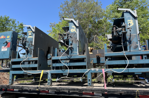 Brewer, 3-head Resaw, with spare re-crowned band wheels - Image 2