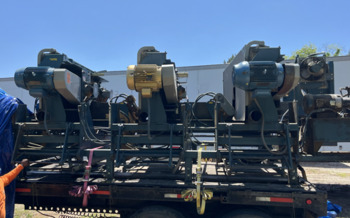 Brewer, 3-head Resaw, with spare re-crowned band wheels - Image 4