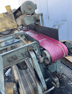 Newman #KM16, trimsaw, 5 heads, waste conveyor - Image 4