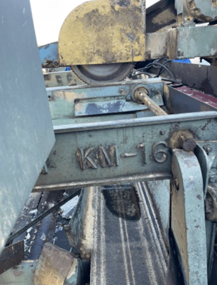 Newman #KM16, trimsaw, 5 heads, waste conveyor - Image 5