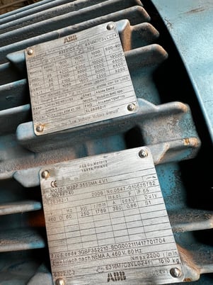 250 kW HP 1789 RPM ABB, Frame SL25362-1, TEFC, 460 Volts - Image 1