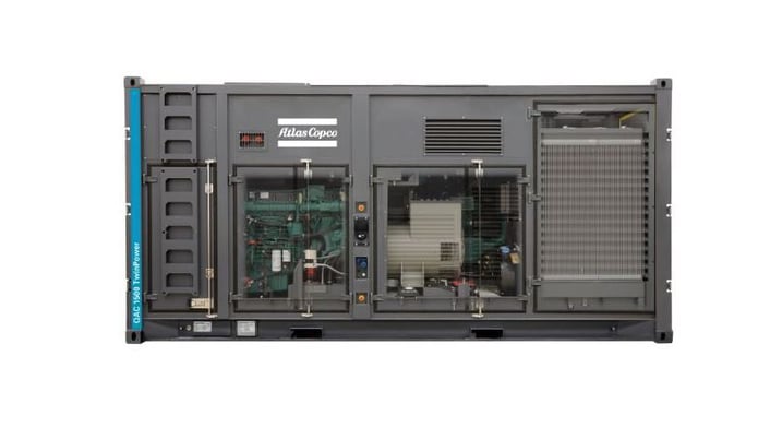 1500 KW Atlas Copco #QAS1500, diesel generator set, in 20' container, Volvo TWD-1683-GE, T4F, liquid-cooled - Image 3