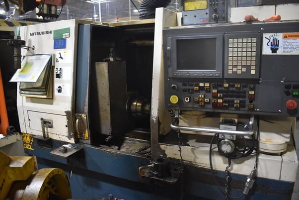 Mitsubishi #GP-370, cylindrical angle head grinder, 20" diameter x 3" width x 8" bore wheel, 2246 RPM - Image 1