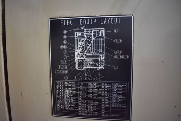 Mitsubishi #GP-370, cylindrical angle head grinder, 20" diameter x 3" width x 8" bore wheel, 2246 RPM - Image 10