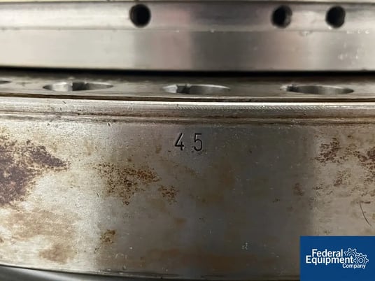 Fette #3090I, Tablet Press Turret, 49 Station, keyed upper & lower guides, D-tooled (5 available) - Image 3