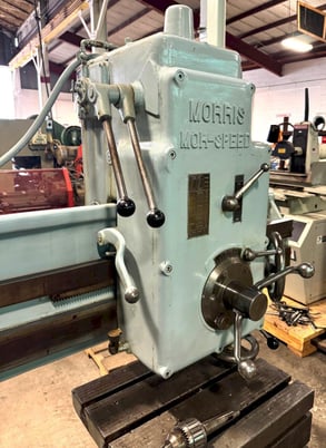 4' -9" Morris Radial Drill, 4 MT, 5 HP, box table, nice, low price - Image 5