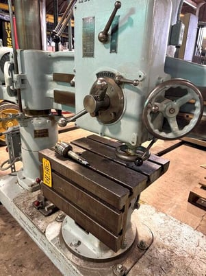 4' -9" Morris Radial Drill, 4 MT, 5 HP, box table, nice, low price - Image 8