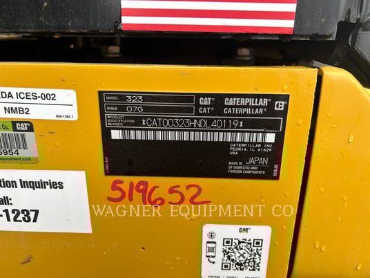 Caterpillar 323, Crawler Excavator, 242 hours, S/N: NDL40119, 2024 - Image 6