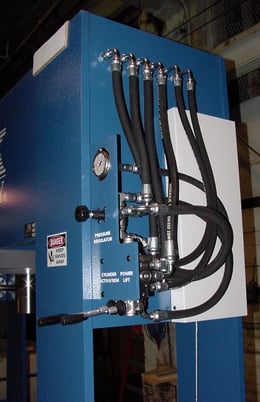 250 Ton, Press Master #250T-E/H, H-Frame hydraulic press, 16" stroke, 12" bore, #142136 - Image 5