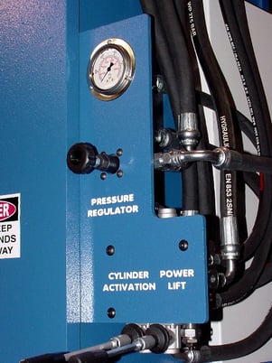 250 Ton, Press Master #250T-E/H, H-Frame hydraulic press, 16" stroke, 12" bore, #142136 - Image 6