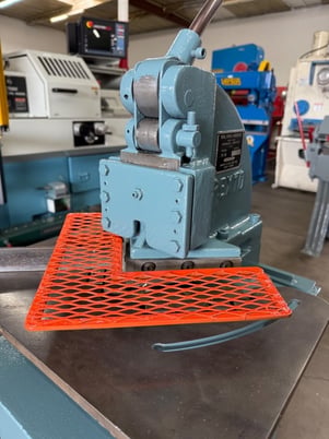 16 gauge x 6" x 6" Pexto #PS-66, Hand Corner Notcher, stand mount - Image 3