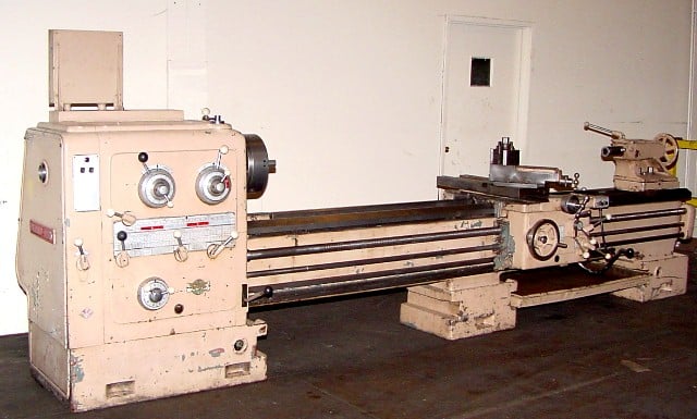 24" x 120" Pasquino #Milano, 3-jaw, 2.5" hole, #5MT, inch/metric, tool post, 1960, #145475 - Image 1