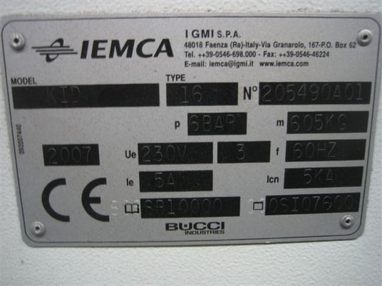 Iemca #KID-16, magazine barfeed, 0.20"-3.15" cap., 63.6" max.bar length, serial #20549QA01, 2007, #145434 - Image 5