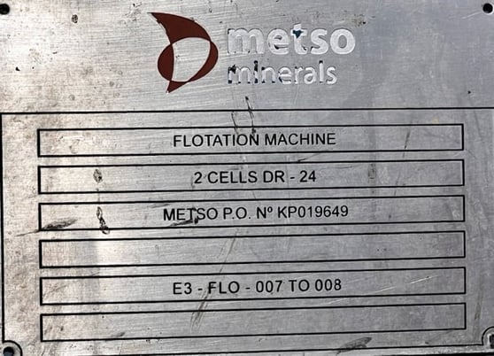 Metso #DR-24, Flotation Cells, Bank Of 2, 49.4 cu.ft. each - Image 2