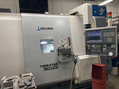 Okuma #Twin-Star-LT300-MY, CNC lathe, 21.6" swing, collet chuck, 3.1" bar, 13.78" diameter, 35" length - Image 2