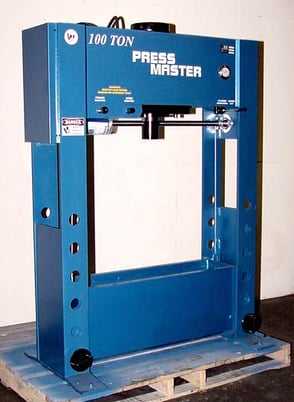 100 Ton, Press Master #100T-E/H, pressure regulator, 12" stroke, 8" bore, double acting, #134265 - Image 1