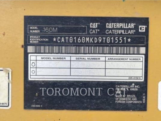 Caterpillar 160MAWD, Motor Grader, 8613 hours, S/N: D9T01551, 2018 - Image 5