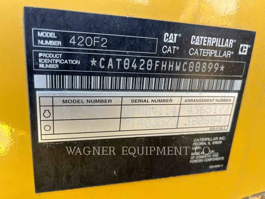 Cat 420F2 4WDE, Backhoe Loader, 3436 hours, S/N: HWC00899, 2016 - Image 6