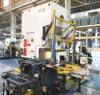 88 Ton, Aida, gap frame press, 3.93" stroke, 11.8" Shut Height, 3.14" adjustment, 55-110 SPM, 10 HP - Image 4