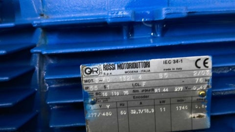 14.75 HP @ 1740 RPM, Rossi #MRV-250U02A, 11 KW, 40.00 :1 ratio - Image 3