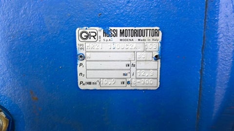 14.75 HP @ 1740 RPM, Rossi #MRV-250U02A, 11 KW, 40.00 :1 ratio - Image 5