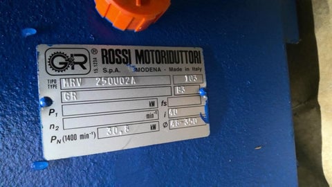 14.75 HP @ 1740 RPM, Rossi #MRV-250U02A, 11 KW, 40.00 :1 ratio - Image 8