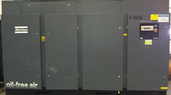 2773 cfm, 125 psi, Atlas Copco #ZR450, oil free, 600 HP, 4160 V., 2001, #A-2135 - Image 1