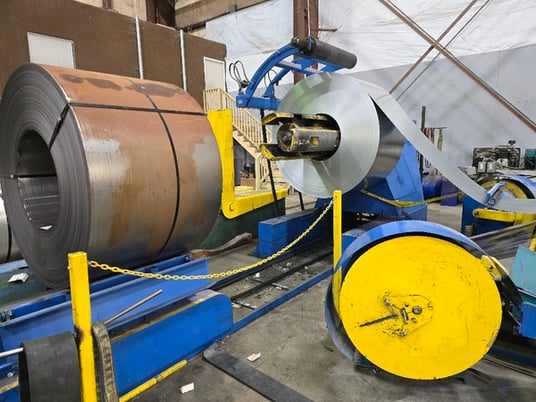 72" x .06 Iowa #SLR-7216-1-CT-150, slear II line, 40,000 lb., 19"-24" ID, w/ uncoiler, coil car, peeler - Image 2