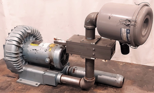 215 cfm, Gast Regenair #R6335A-2, blower, 3.5 HP, 3450 RPM, 2-1/2" ID inlet/outlet - Image 3