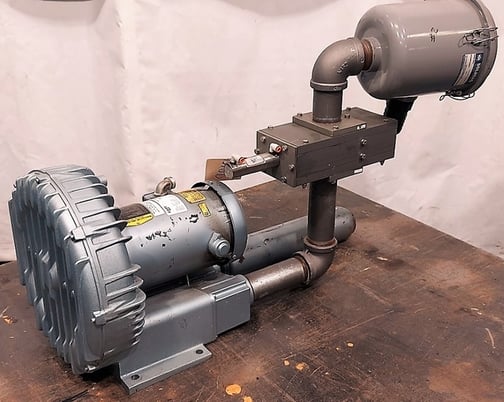 215 cfm, Gast Regenair #R6335A-2, blower, 3.5 HP, 3450 RPM, 2-1/2" ID inlet/outlet - Image 4