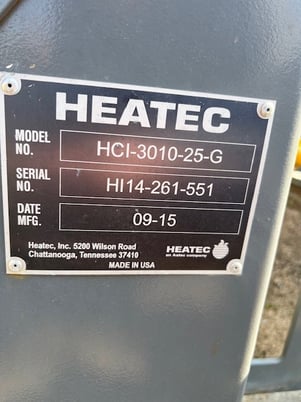 2.5 MMBTU Thermal Fluid Heater Package, Heatec Model HCI-3010-25G, 120 GPM Circulation Rate, 270 F-360 F - Image 4