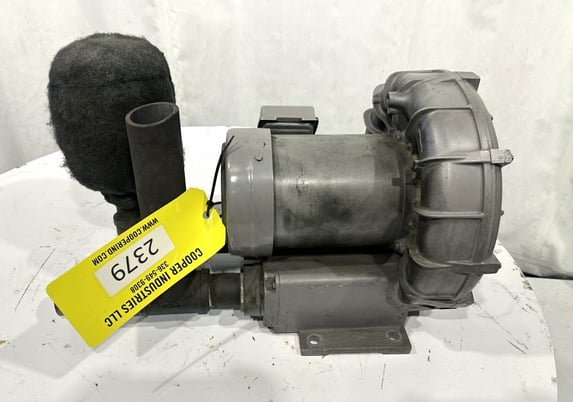 154 cfm, Fuji #VFC500A-7W, ring compressor vacuum blower, 2.5 HP, 2" inlet/outlet - Image 1
