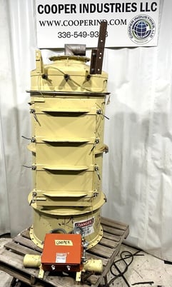 Premier #5702-1 bin vent dust collector, 30" dia., 5' tall, 3-1/2" clean air outlet - Image 1