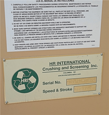 60" wide x 30' long, HR International #3C-229, vibratory grizzly feeder, 100 HP - Image 6