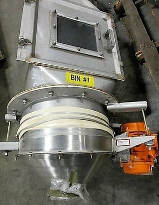 8 cu.ft., Stainless steel bin activator, live bottom, 18" dia. x 42" straight side, 20" x 20" inspection door - Image 3
