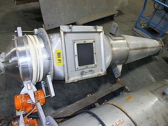 8 cu.ft., Stainless steel bin activator, live bottom, 18" dia. x 42" straight side, 20" x 20" inspection door - Image 4