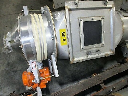8 cu.ft., Stainless steel bin activator, live bottom, 18" dia. x 42" straight side, 20" x 20" inspection door - Image 6