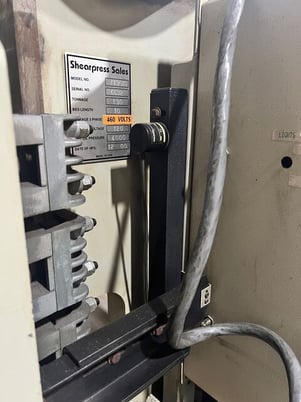 130 Ton, Accurpress #713010, Hydraulic CNC Press Brake, 10' overall, 100" between housing, powered adj, 8" - Image 8