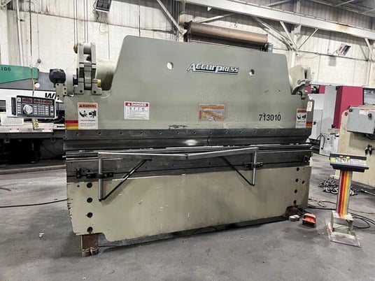 130 Ton, Accurpress #713010, Hydraulic CNC Press Brake, 10' overall, 100" between housing, powered adj, 8" - Image 11