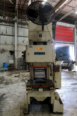 60 Ton, Niagara #E60, OBI press, 6" stroke, 18" Shut Height, 3" ram adj., 32" x21"bed, 90 SPM, air clutch & - Image 3