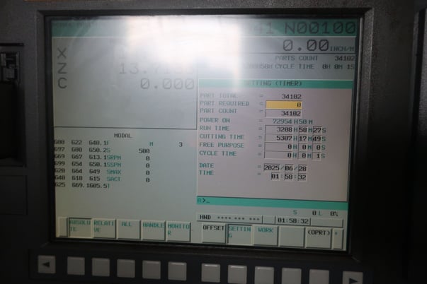 Daewoo Doosan #V400M, 3-Axis CNC vertical lathe with live tooling, single turret, 12" chuck, 2012 - Image 3