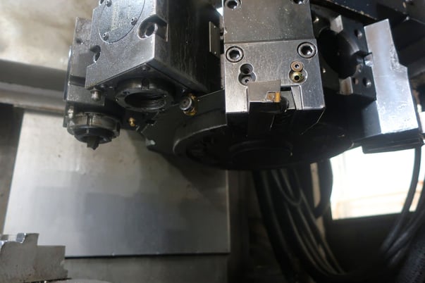 Daewoo Doosan #V400M, 3-Axis CNC vertical lathe with live tooling, single turret, 12" chuck, 2012 - Image 6